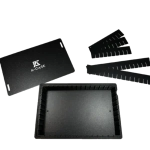 Magnetic Token Box components with steel lid and dividers
